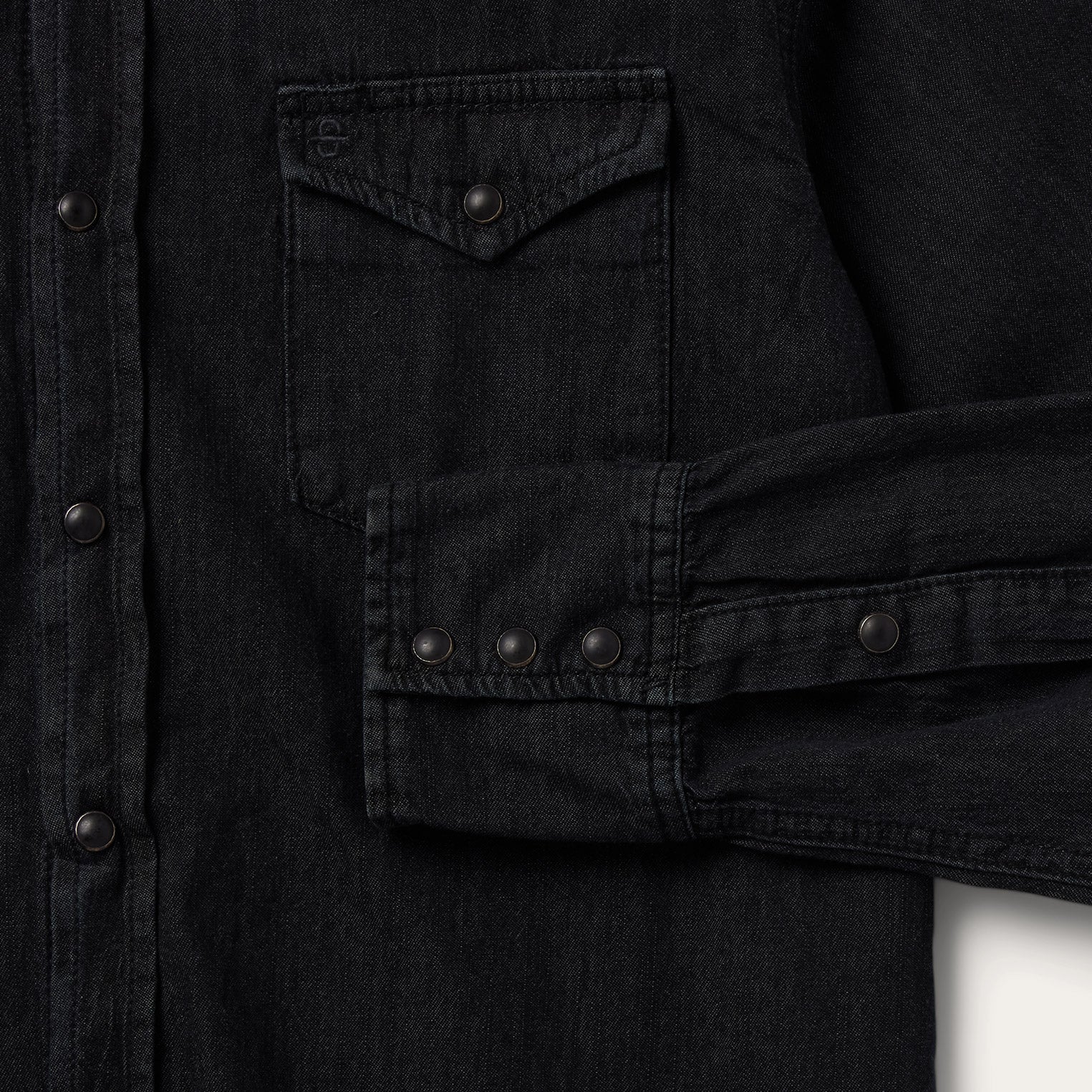 Black Modern Denim Western Shirt / Stetson