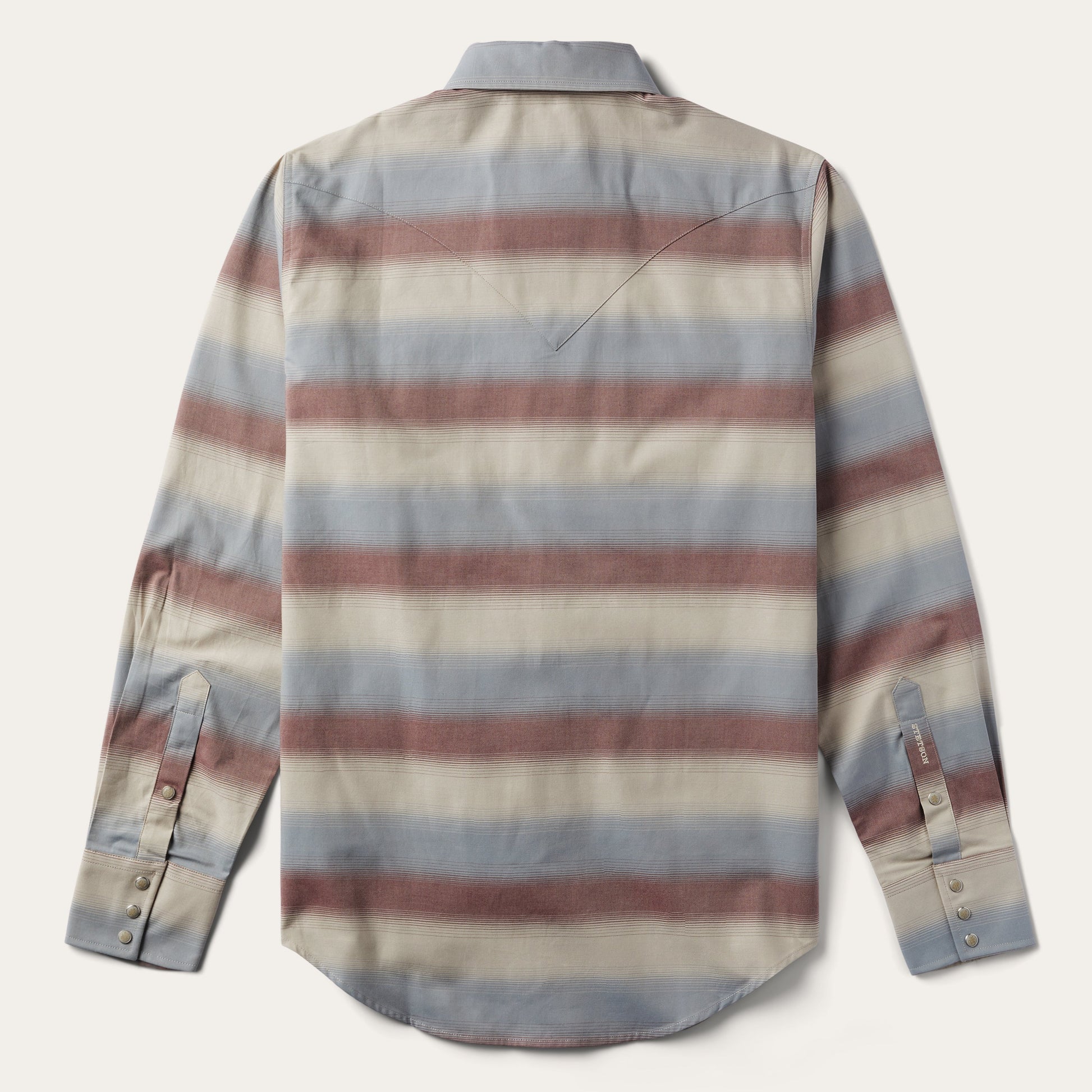 Wine Ombre Stripe Twill Shirt / Stetson