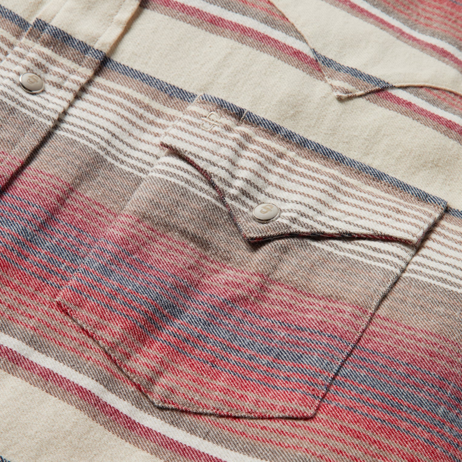 Red Brushed Twill Striped Shirt / Stetson