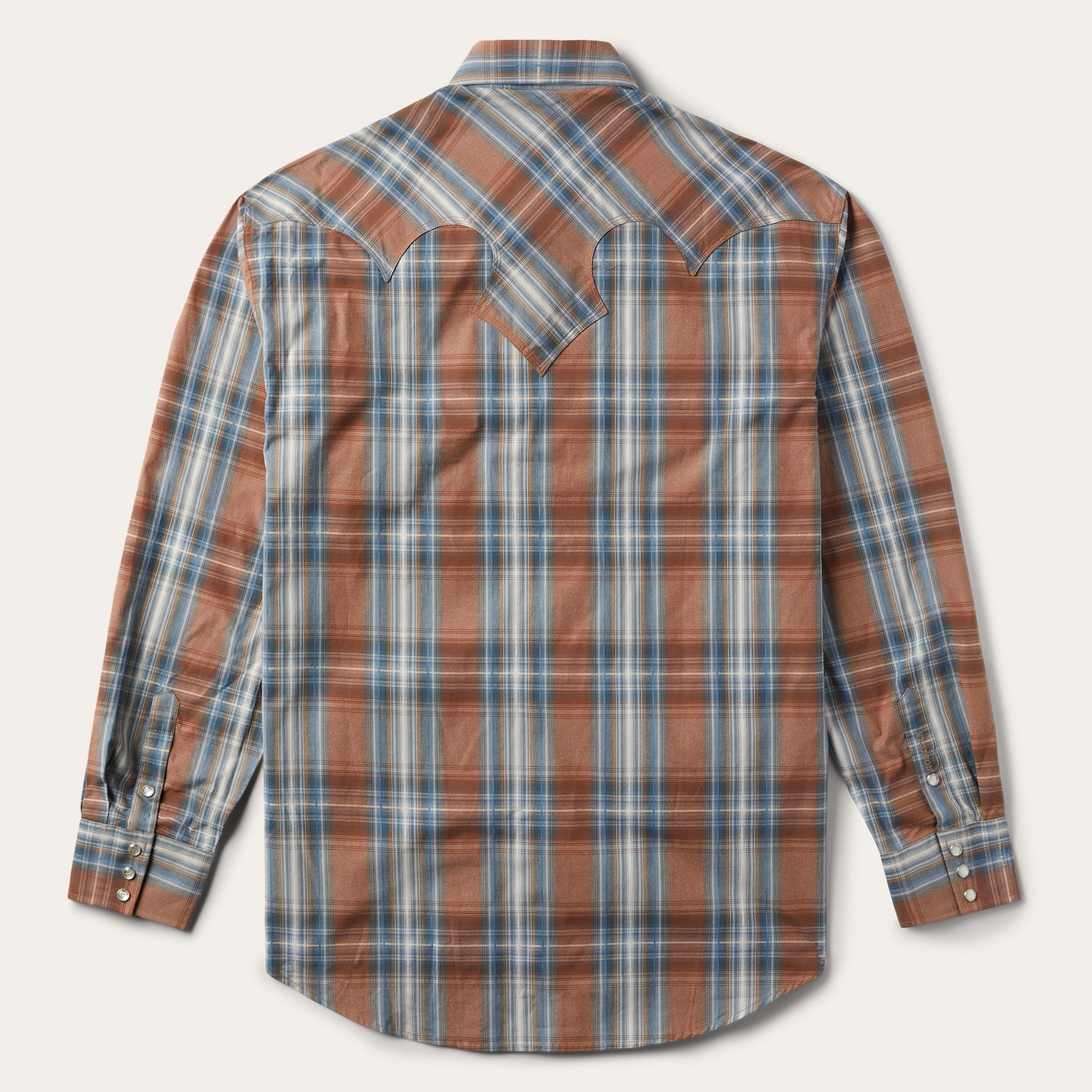Brown Rustic Plaid Western Shirt / Stetson