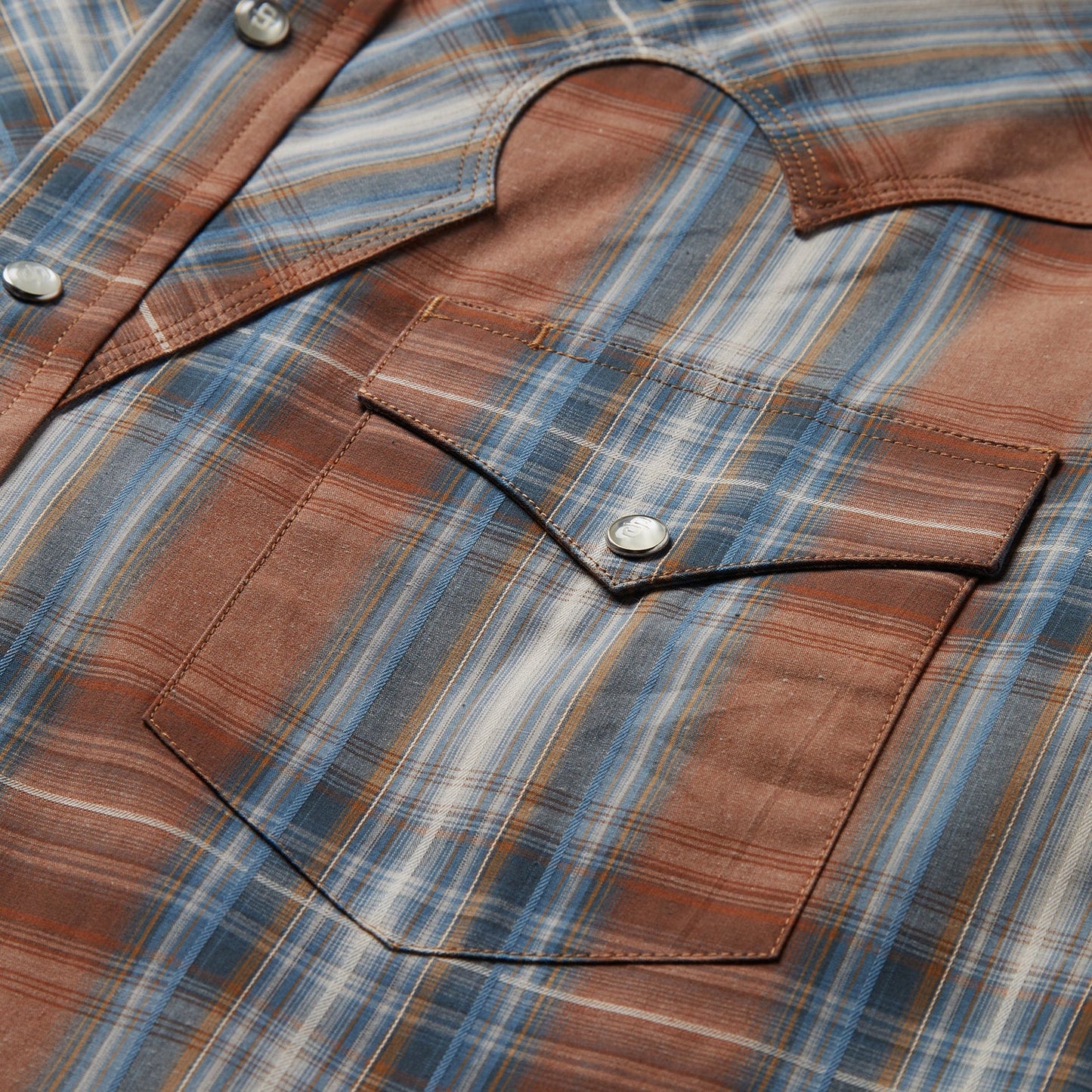 Brown Rustic Plaid Western Shirt / Stetson