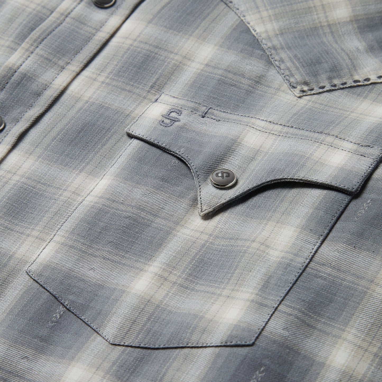 Brown Dobby Twill Plaid Shirt / Stetson