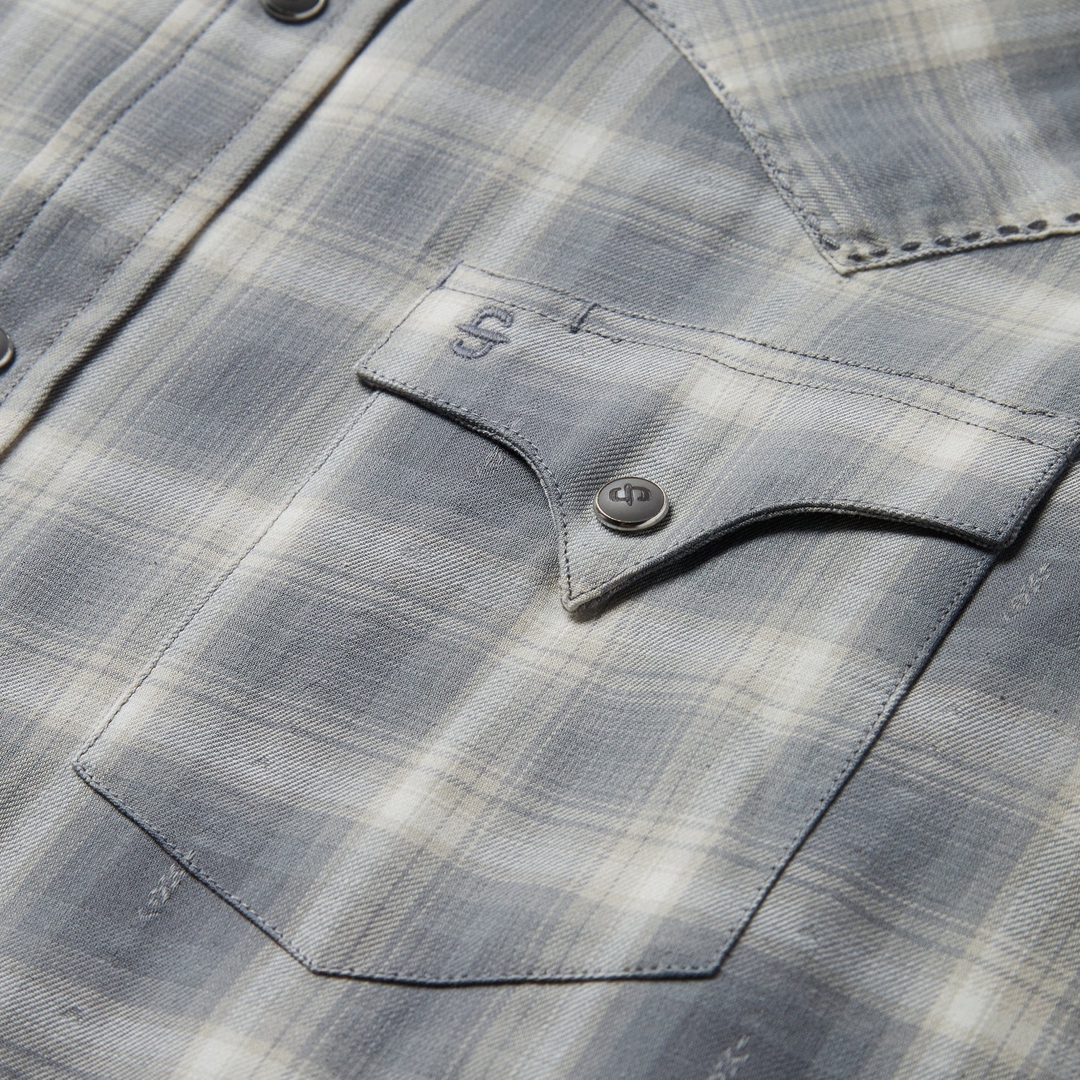 Brown Dobby Twill Plaid Shirt / Stetson
