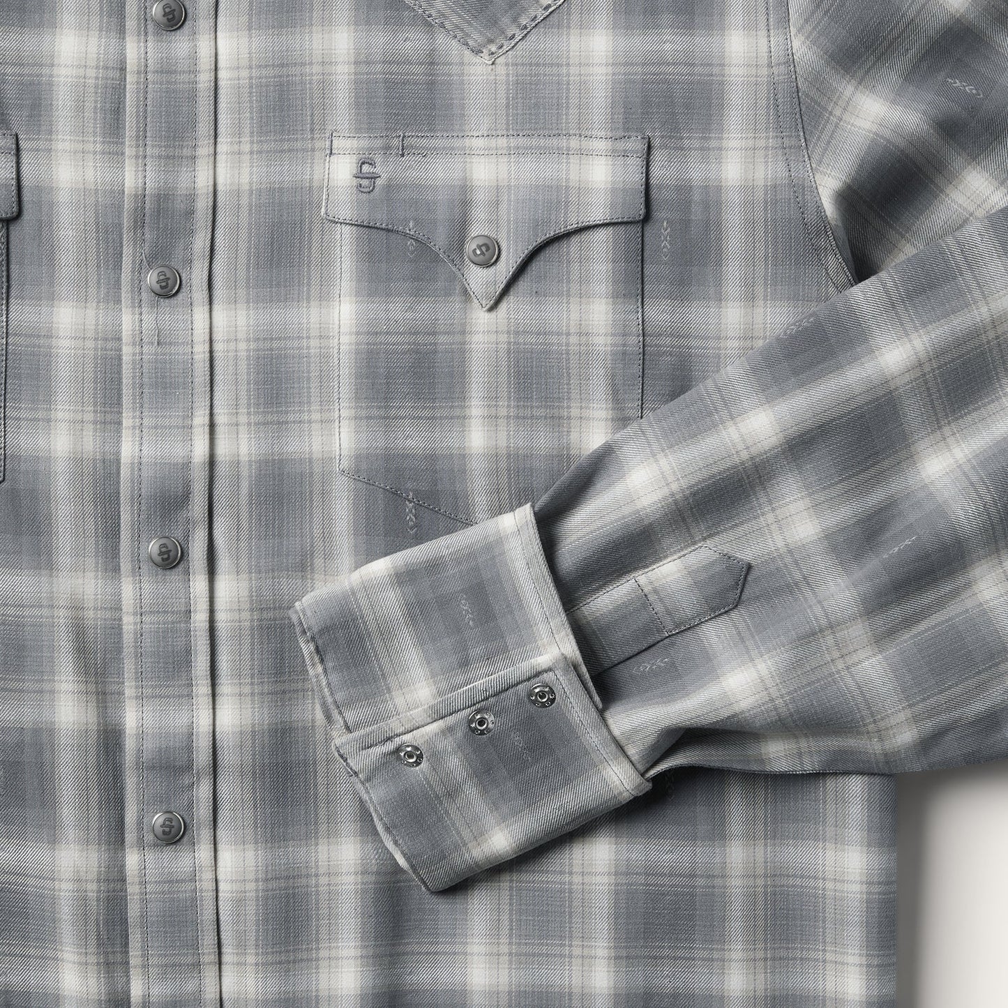 Brown Dobby Twill Plaid Shirt / Stetson