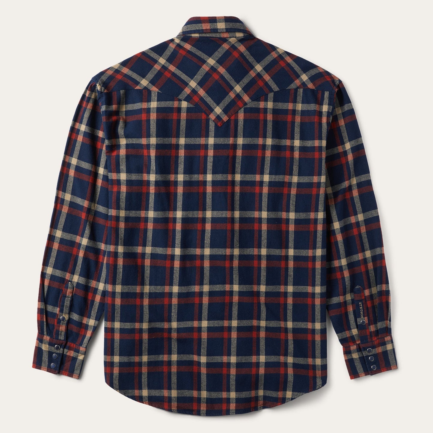 Blue Brushed Twill Plaid Shirt / Stetson