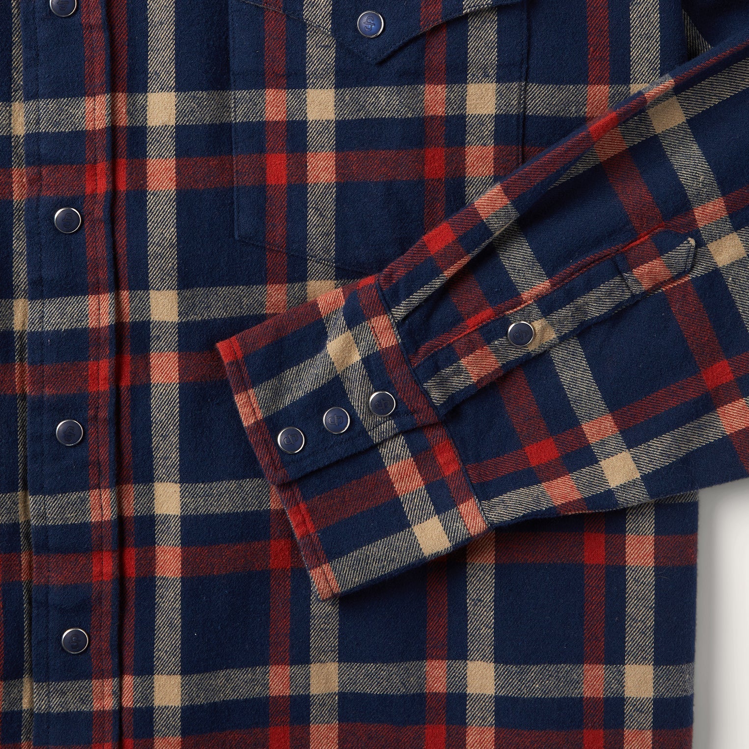 Blue Brushed Twill Plaid Shirt / Stetson