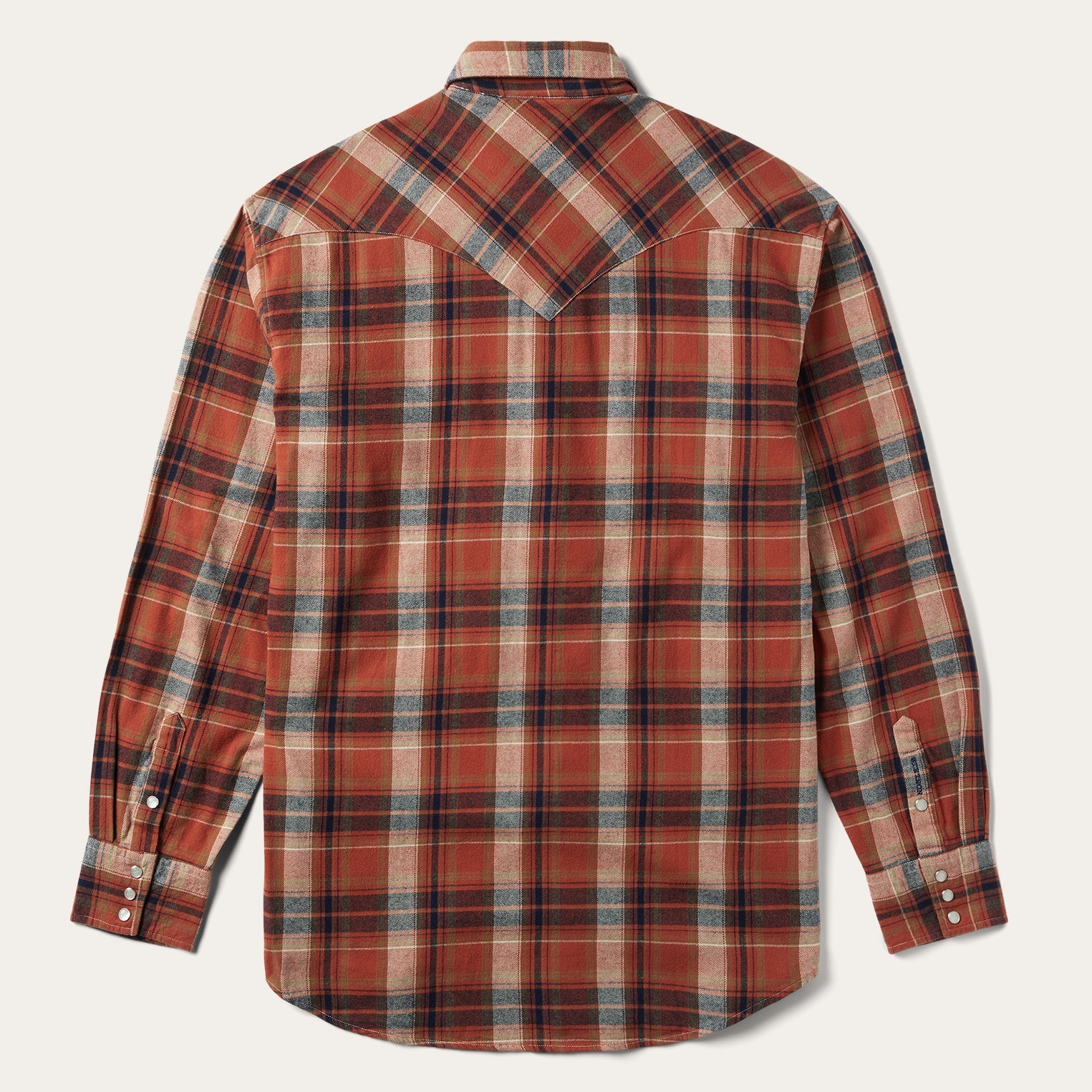 Orange Brushed Twill Plaid Shirt / Stetson