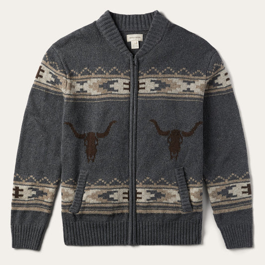 Grey Longhorn Cardigan / Stetson