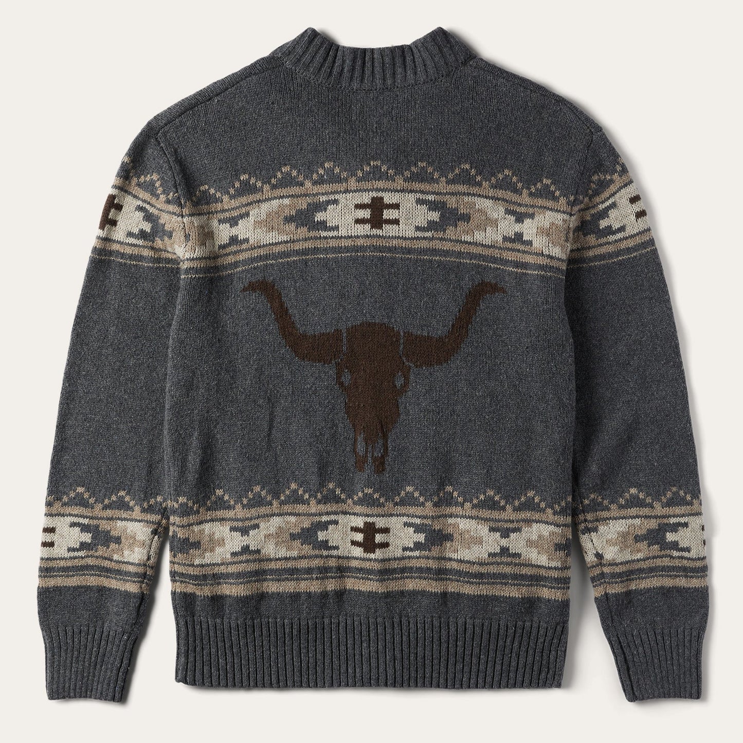 Grey Longhorn Cardigan / Stetson