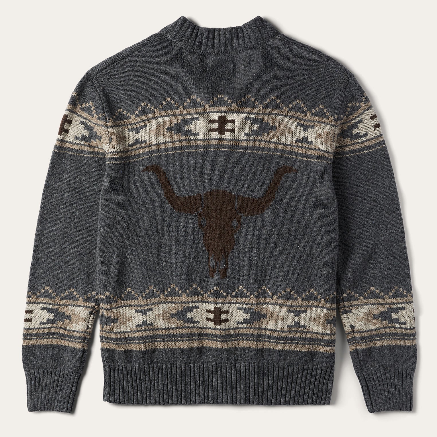 Grey Longhorn Cardigan / Stetson