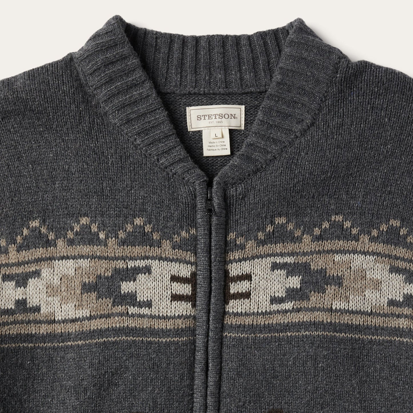 Grey Longhorn Cardigan / Stetson