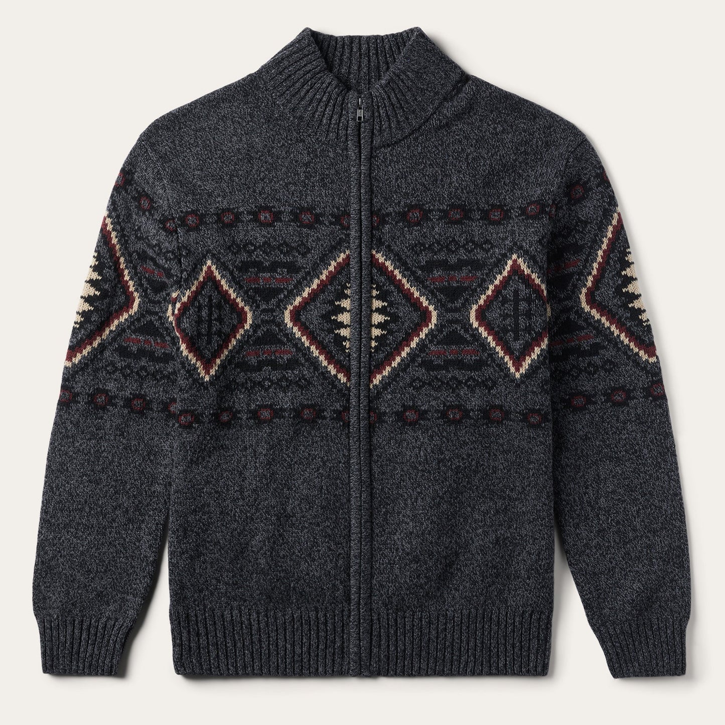 Grey Horizontal Aztec Cardigan / Stetson