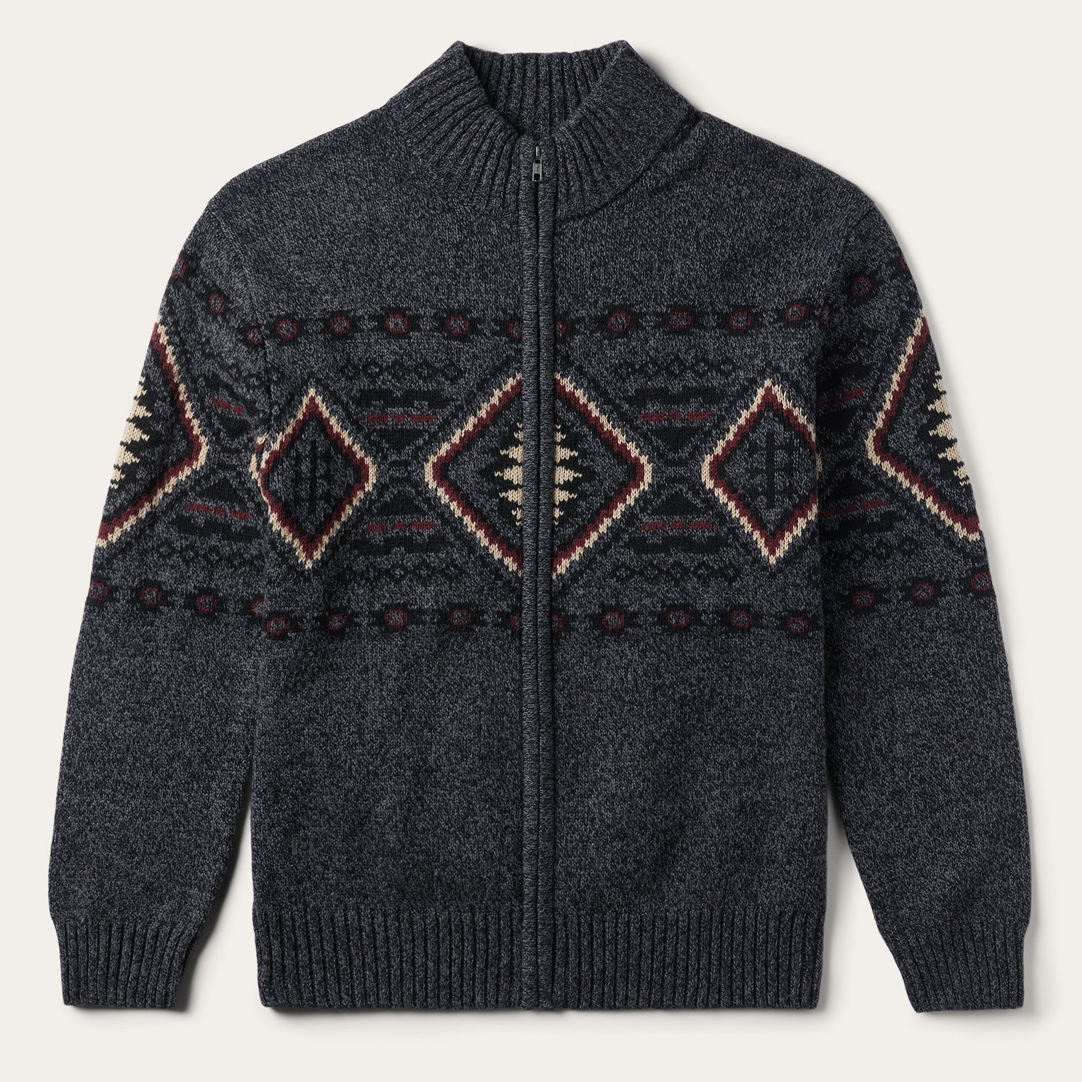 Grey Horizontal Aztec Cardigan / Stetson