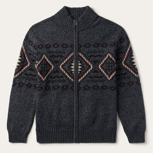 Grey Horizontal Aztec Cardigan / Stetson