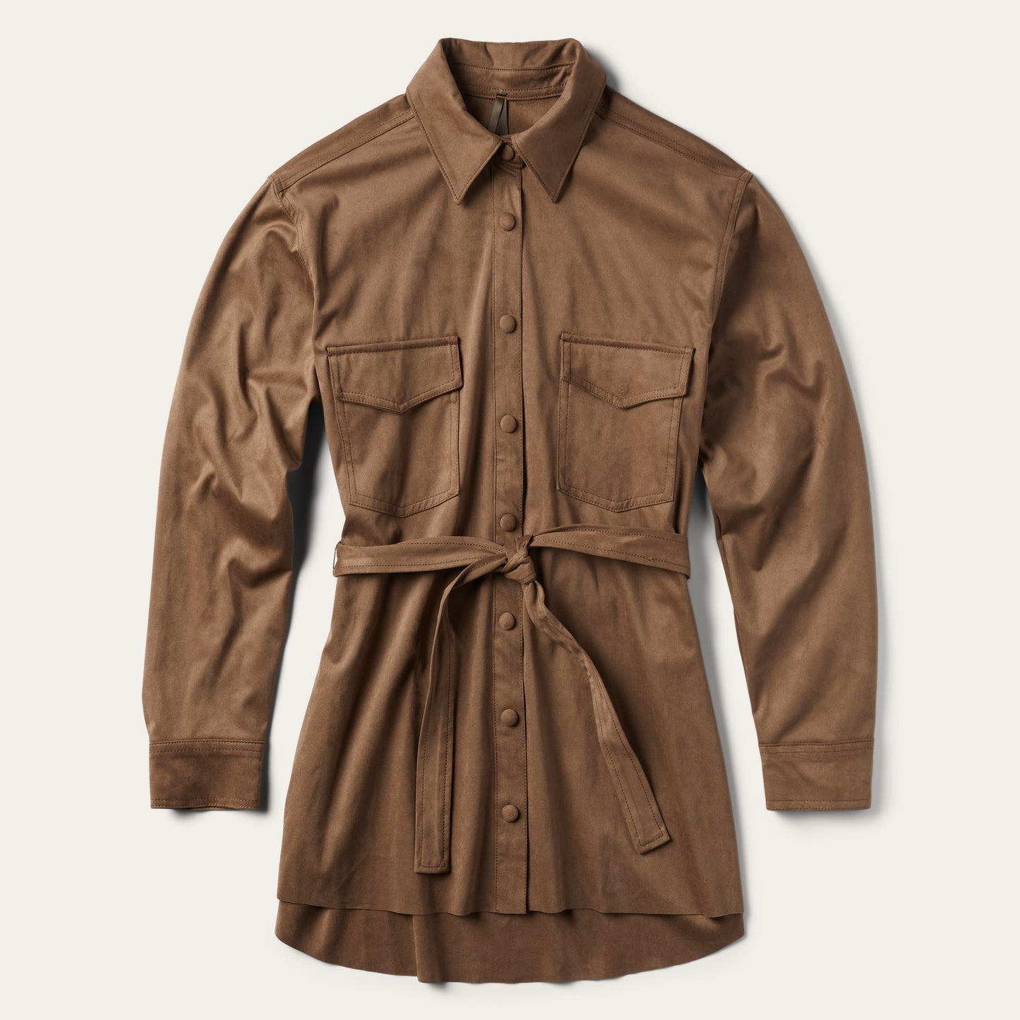 Tan Khaki Suede Western Shirt / Stetson