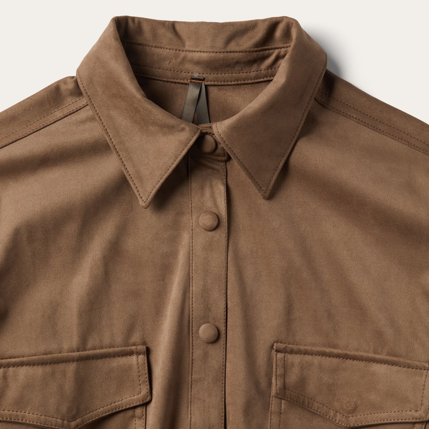 Tan Khaki Suede Western Shirt / Stetson