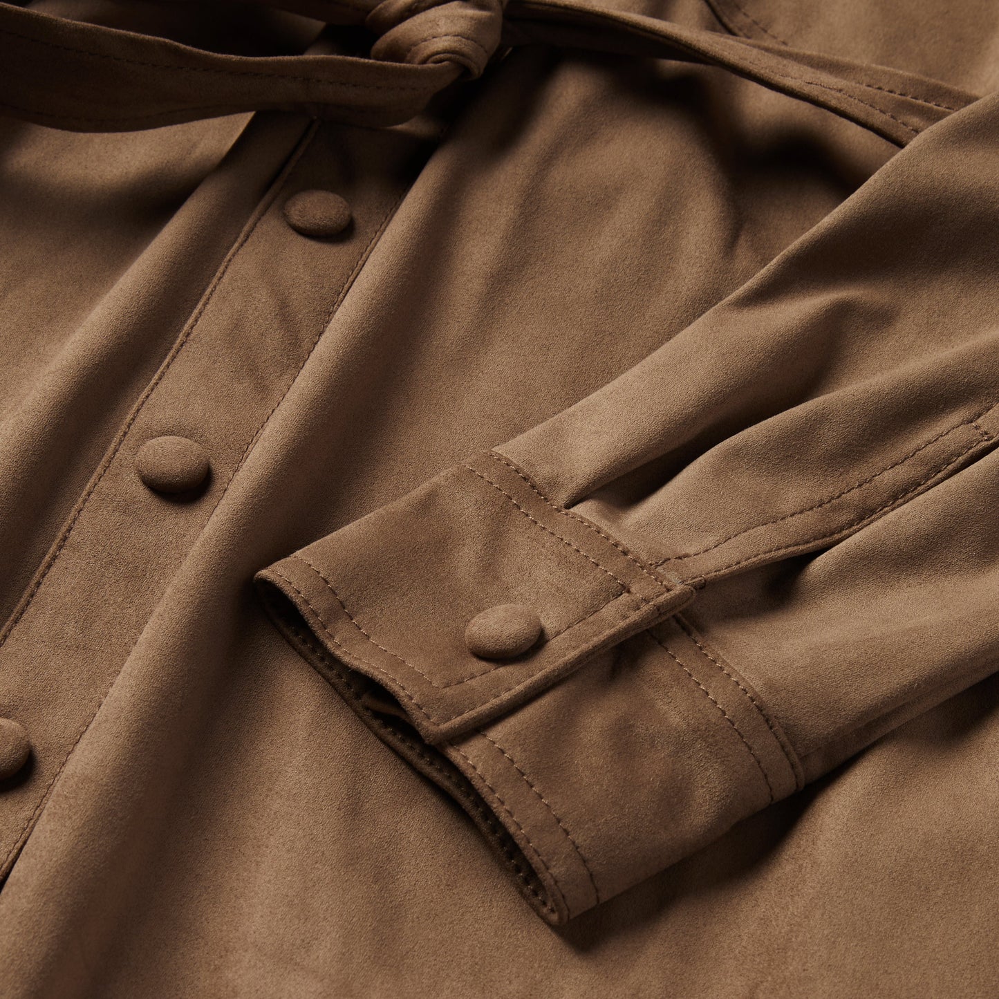 Tan Khaki Suede Western Shirt / Stetson