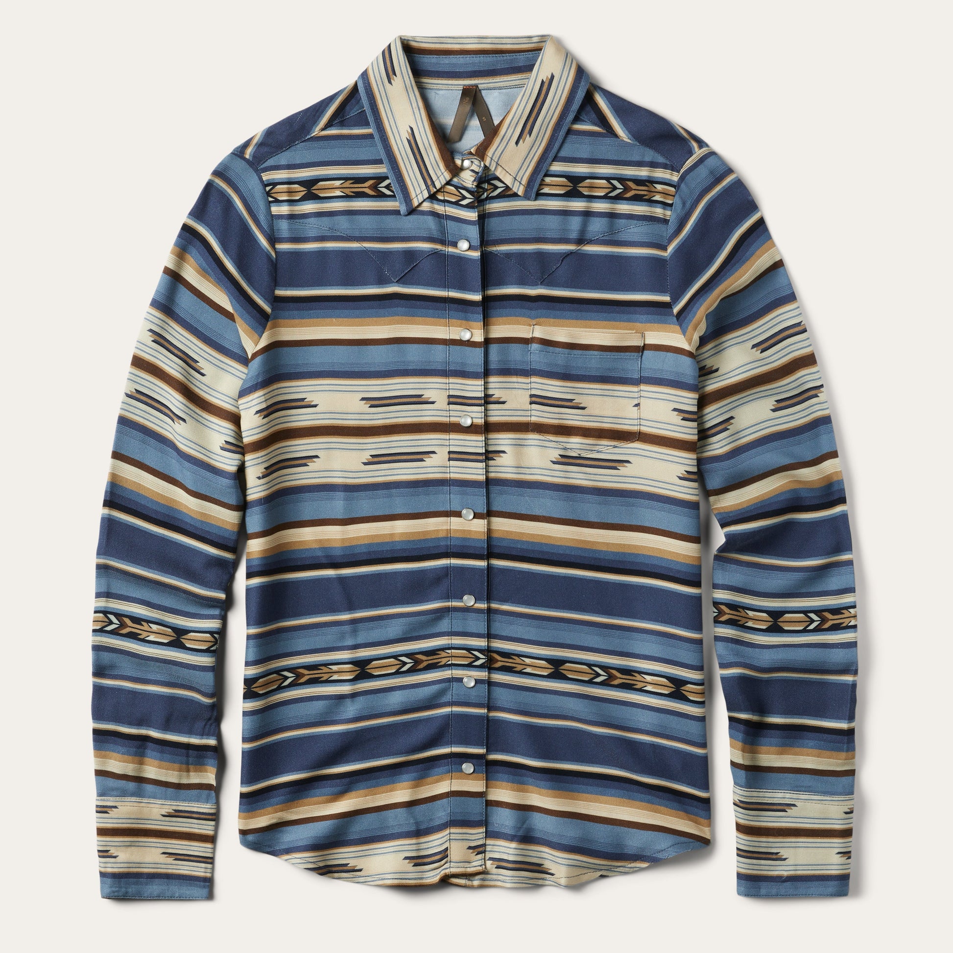 Blue Indigo Serape Print Shirt / Stetson