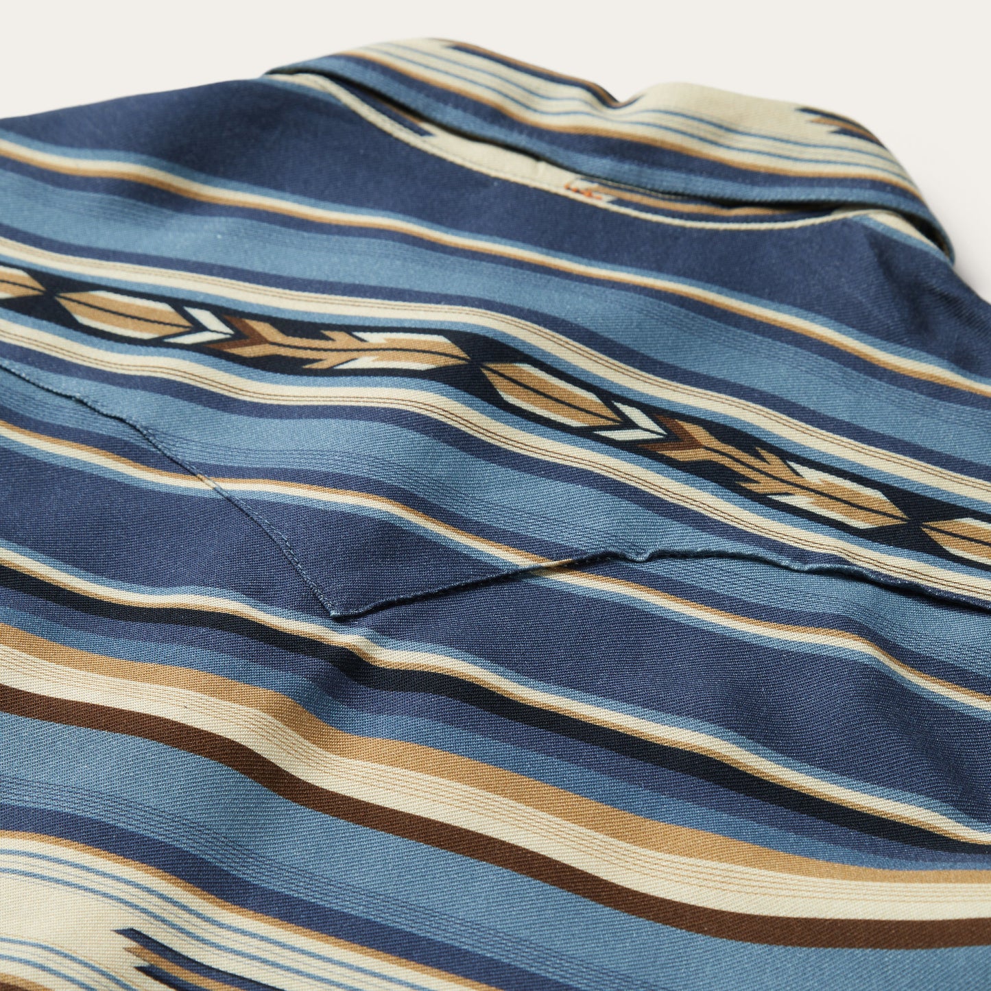 Blue Indigo Serape Print Shirt / Stetson