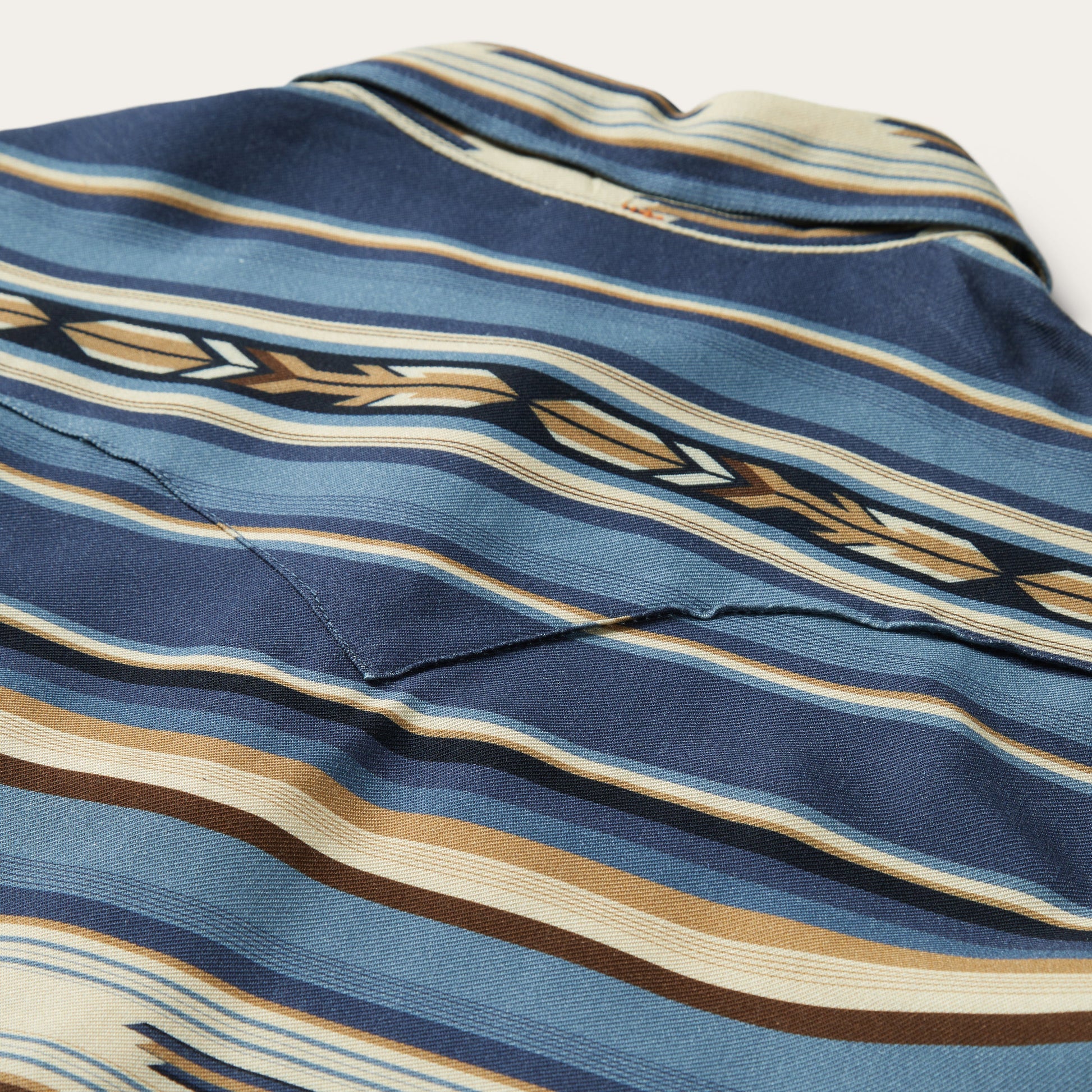 Blue Indigo Serape Print Shirt / Stetson