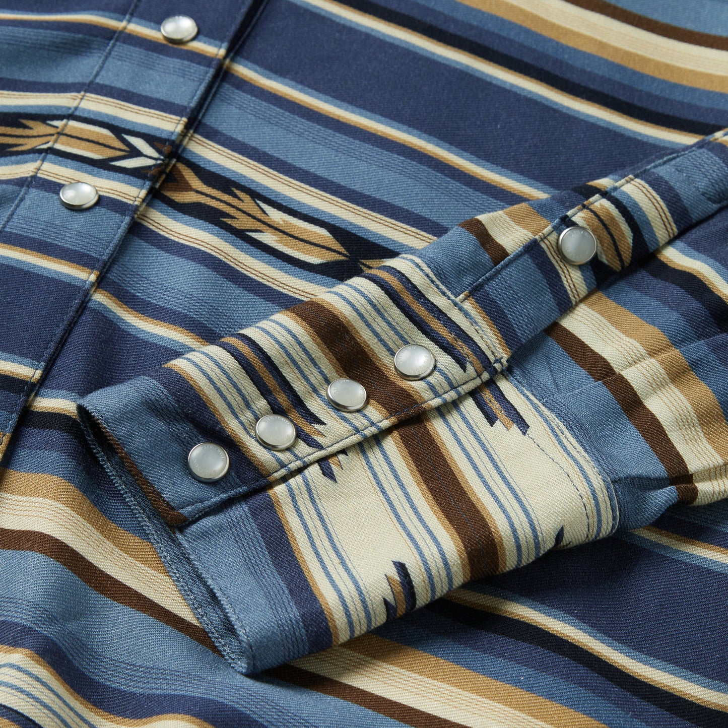 Blue Indigo Serape Print Shirt / Stetson