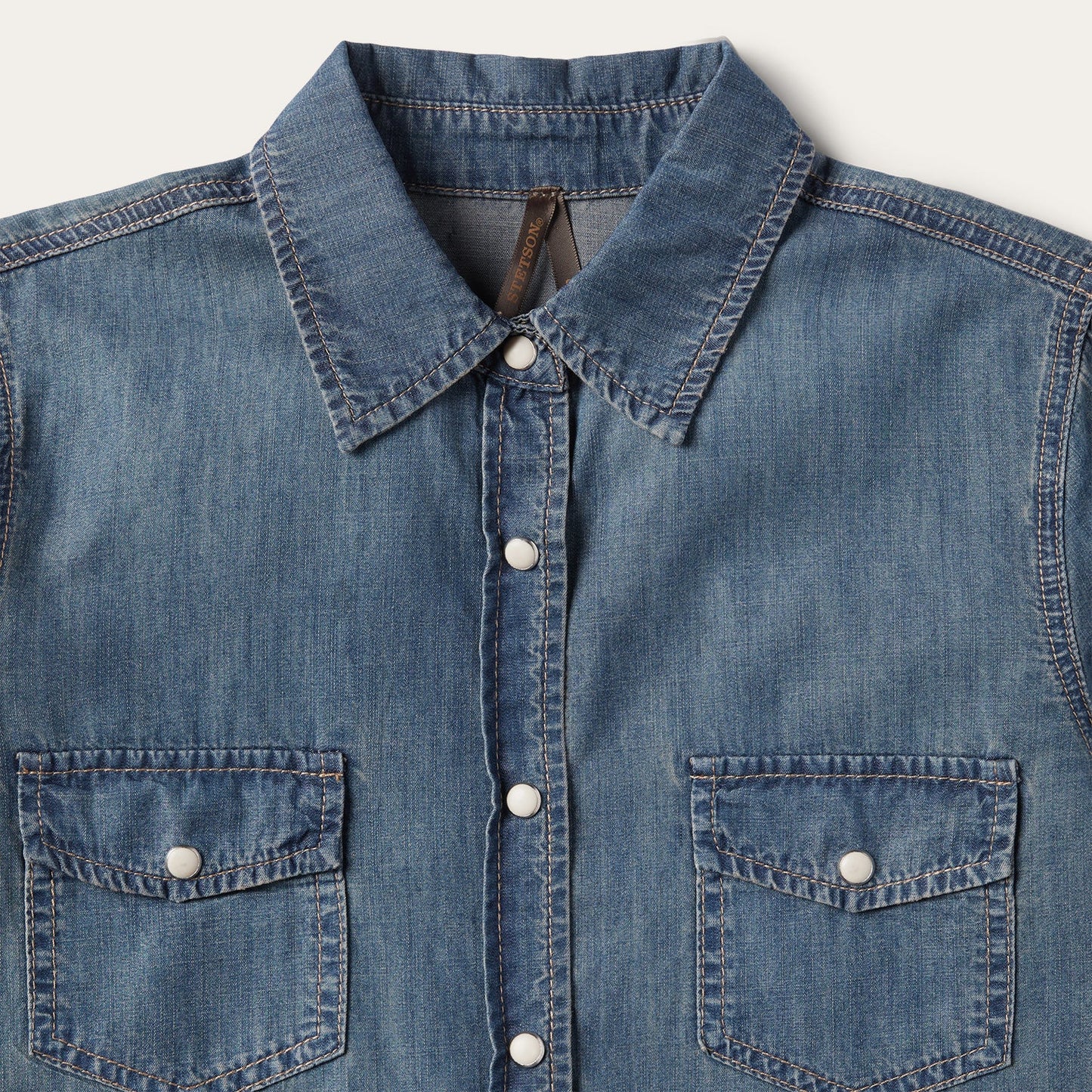 Blue Boyfriend Fit Denim Shirt / Stetson