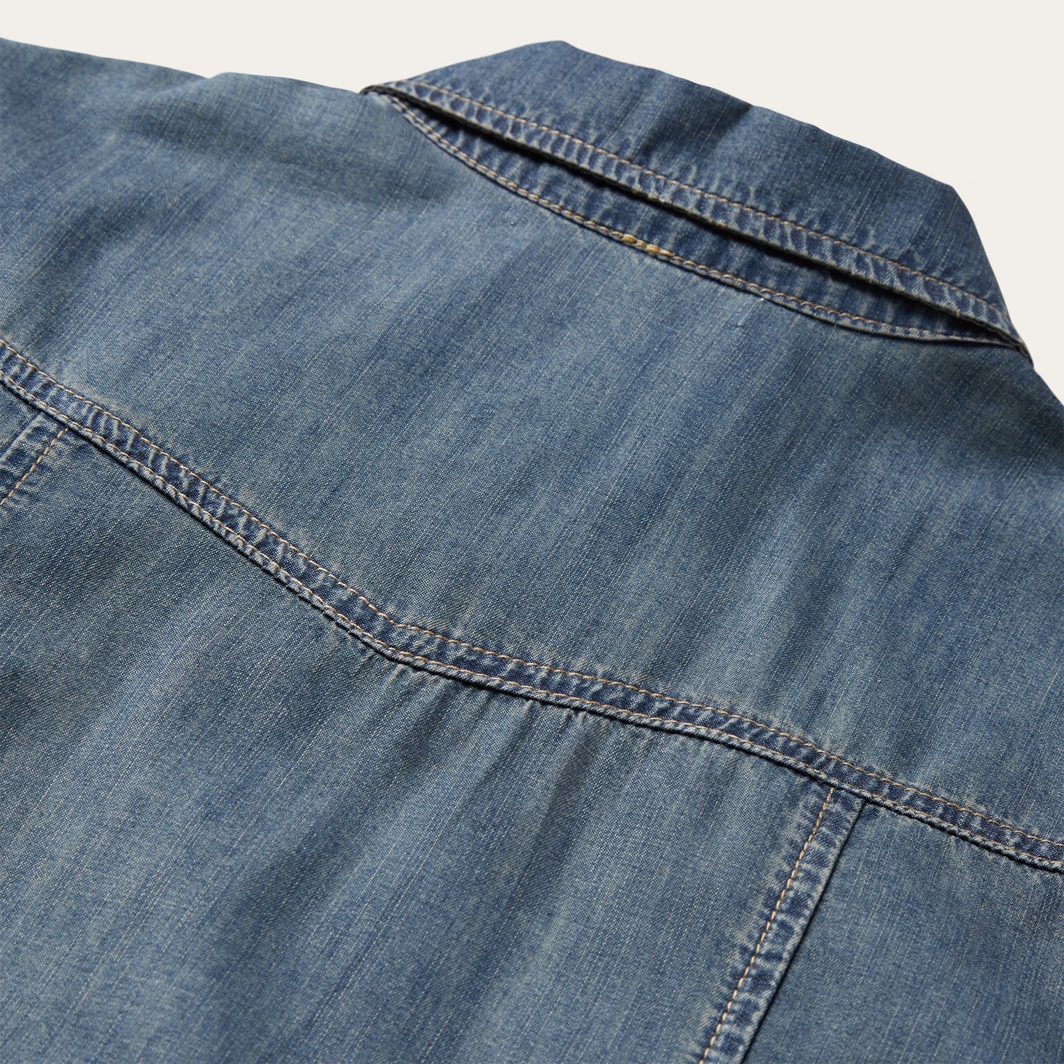 Blue Boyfriend Fit Denim Shirt / Stetson