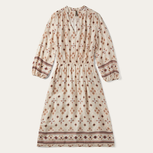 White Gaucho Herringbone Dress / Stetson