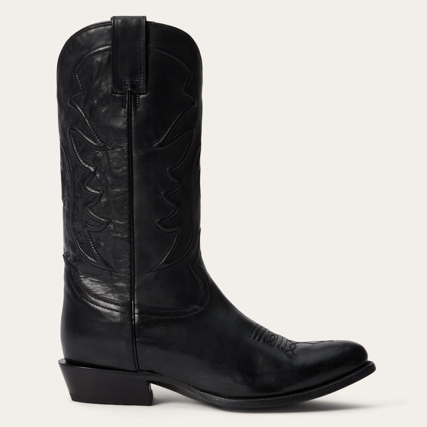 Black Ames Corded & Burnished Leather Boot / Stetson