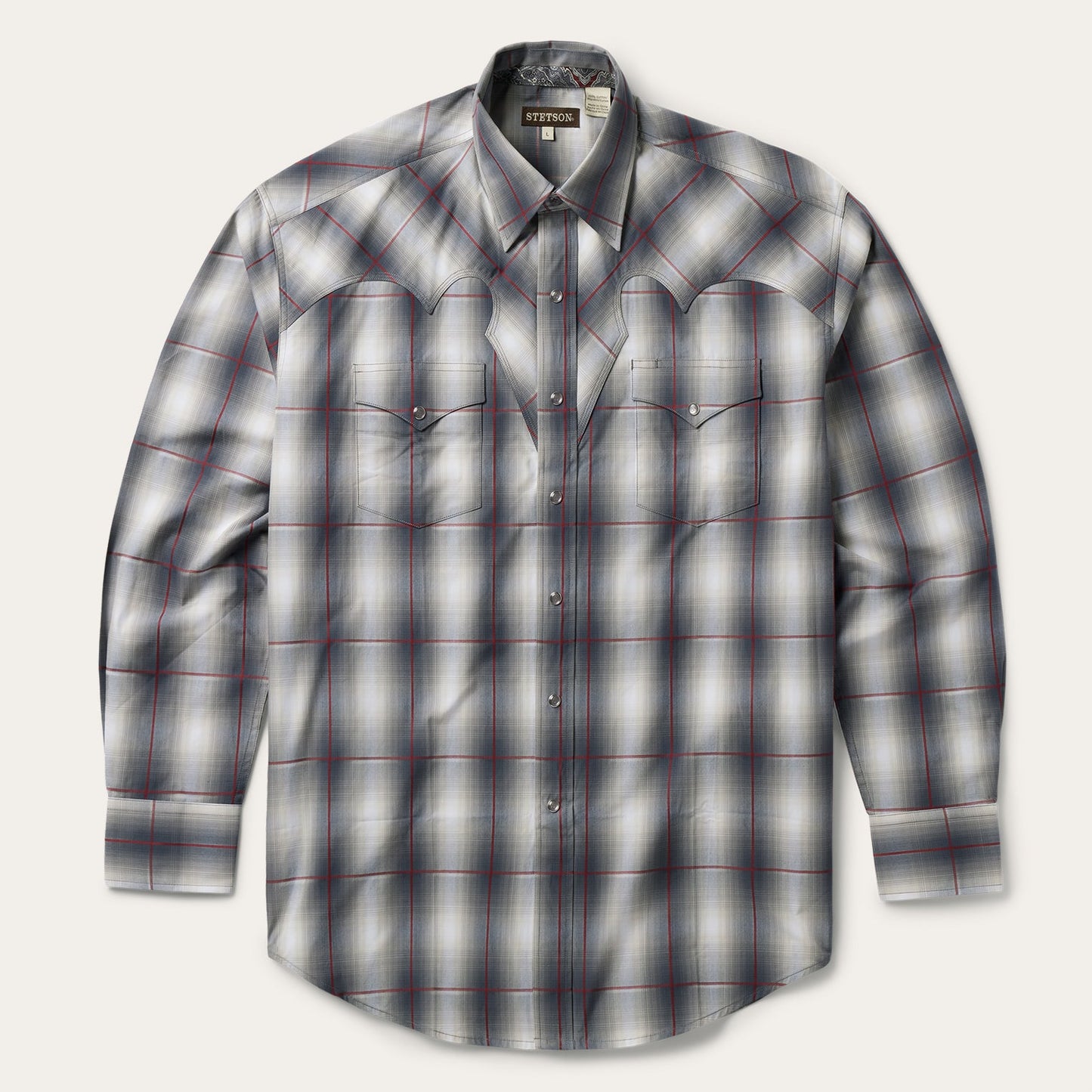 Grey Smoke Ombre Western Shirt / Stetson