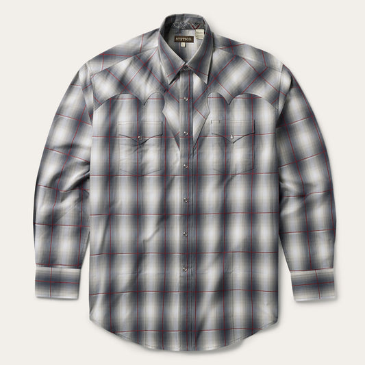 Grey Smoke Ombre Western Shirt / Stetson