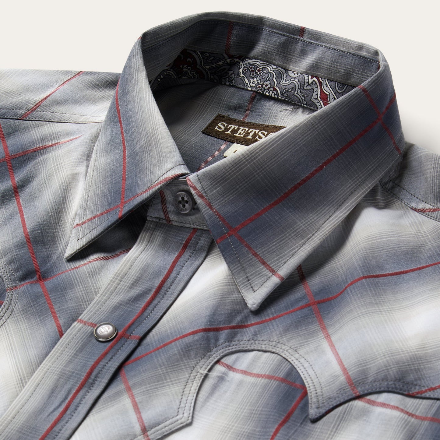 Grey Smoke Ombre Western Shirt / Stetson