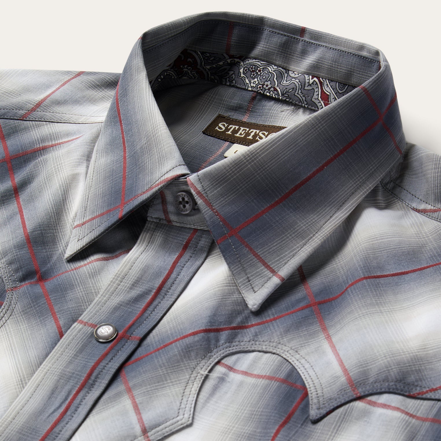 Grey Smoke Ombre Western Shirt / Stetson