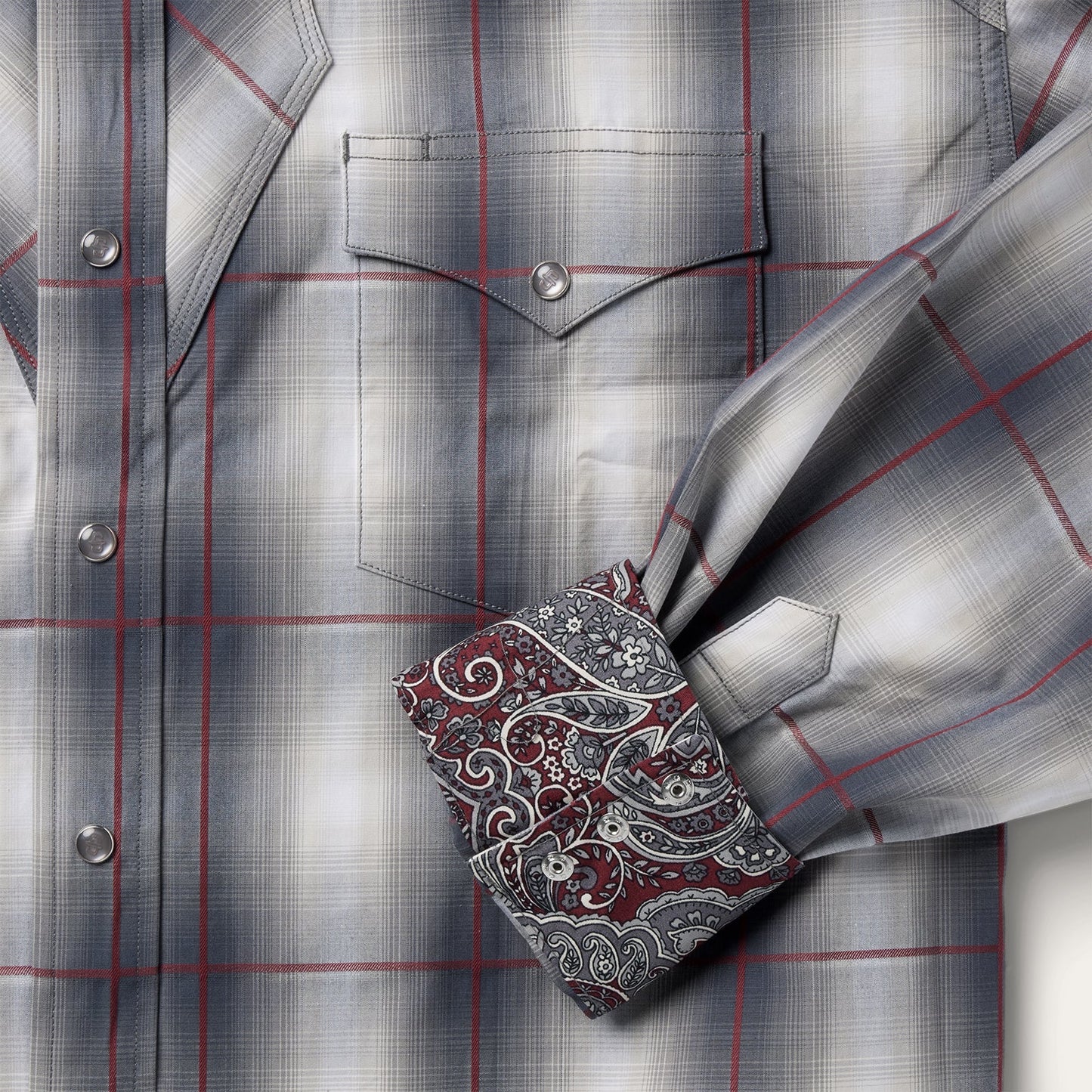 Grey Smoke Ombre Western Shirt / Stetson
