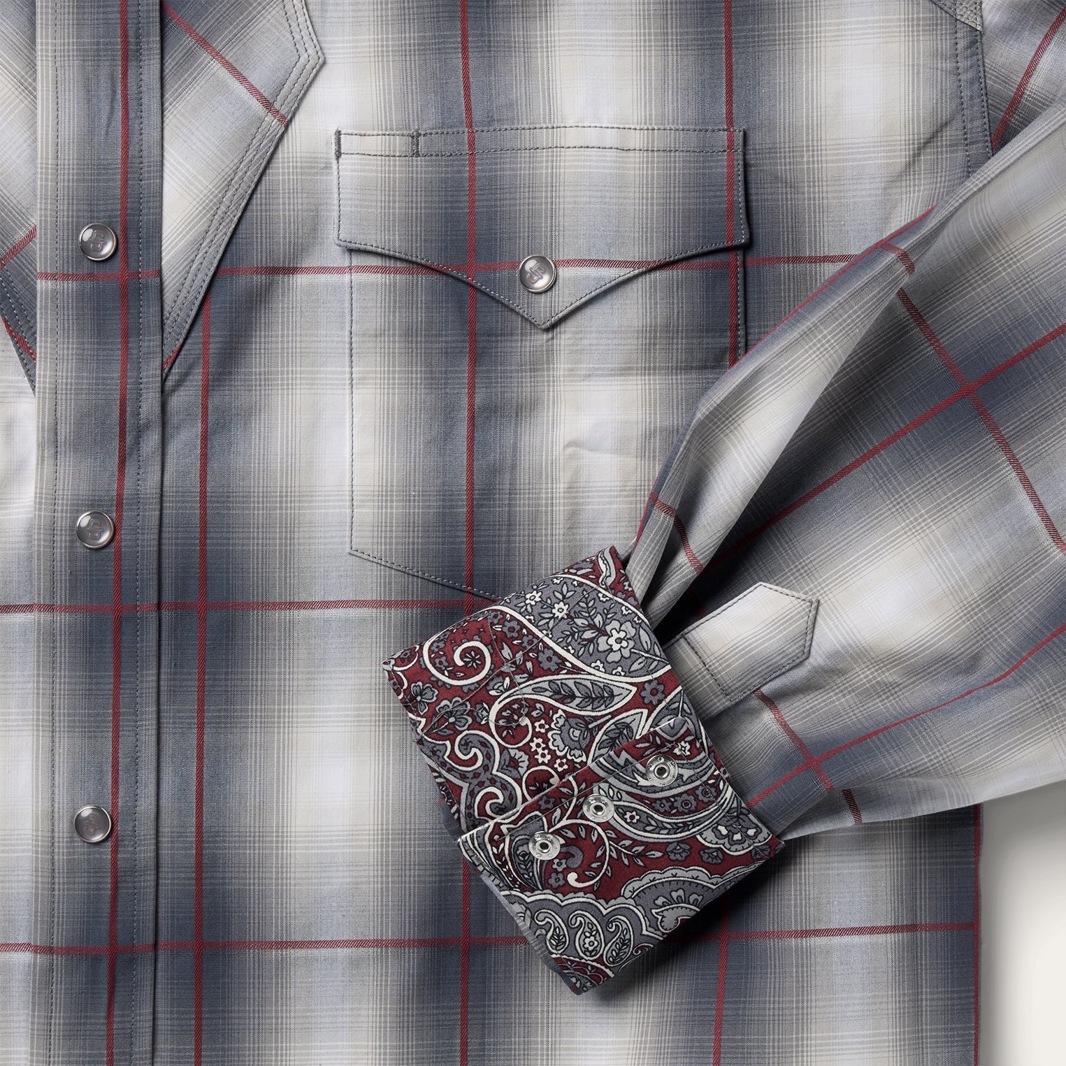 Grey Smoke Ombre Western Shirt / Stetson