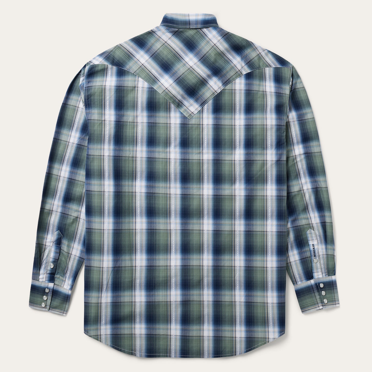 Green Lucky Diamond Plaid Western Shirt / Stetson