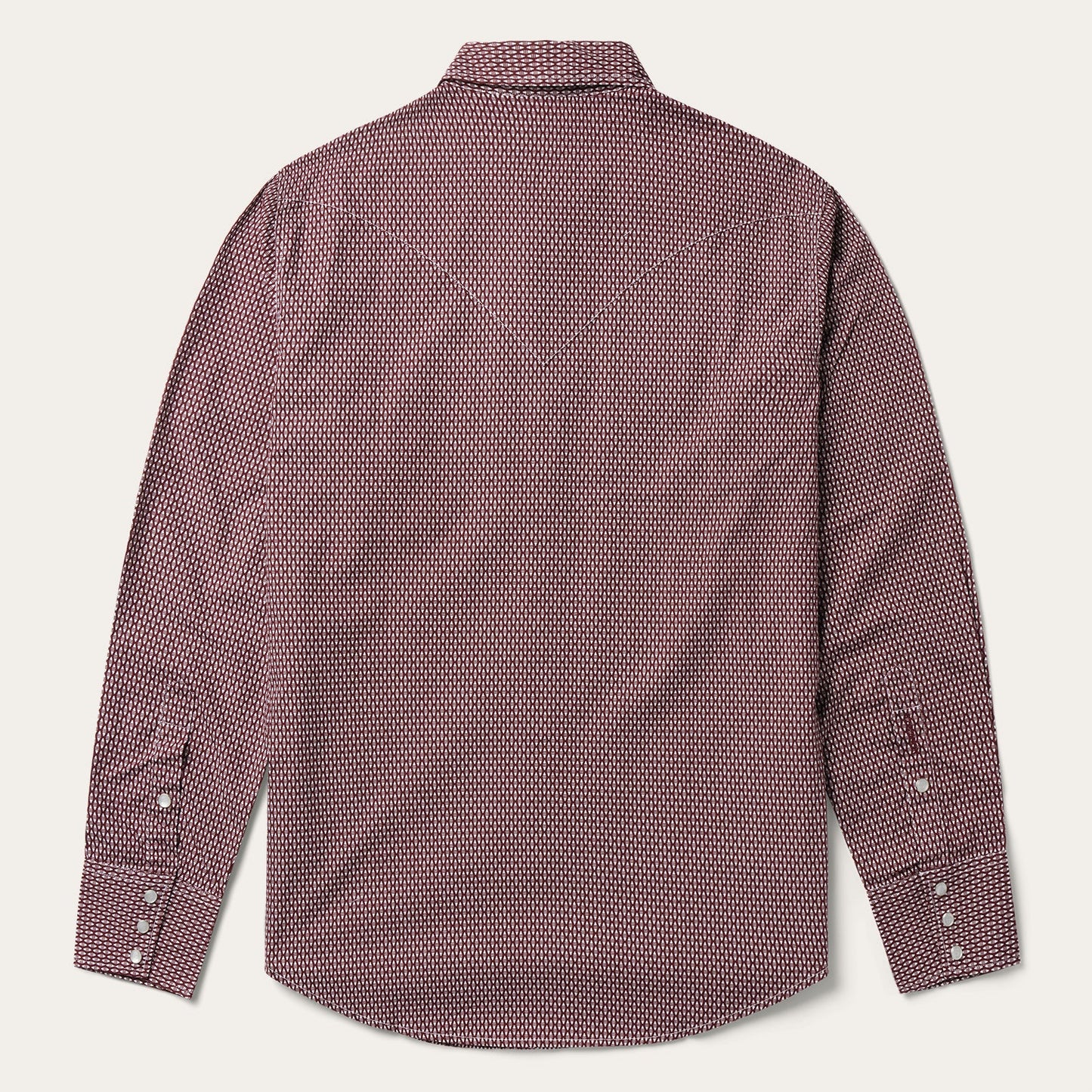 Red Broken Diamond Print Western Shirt / Stetson