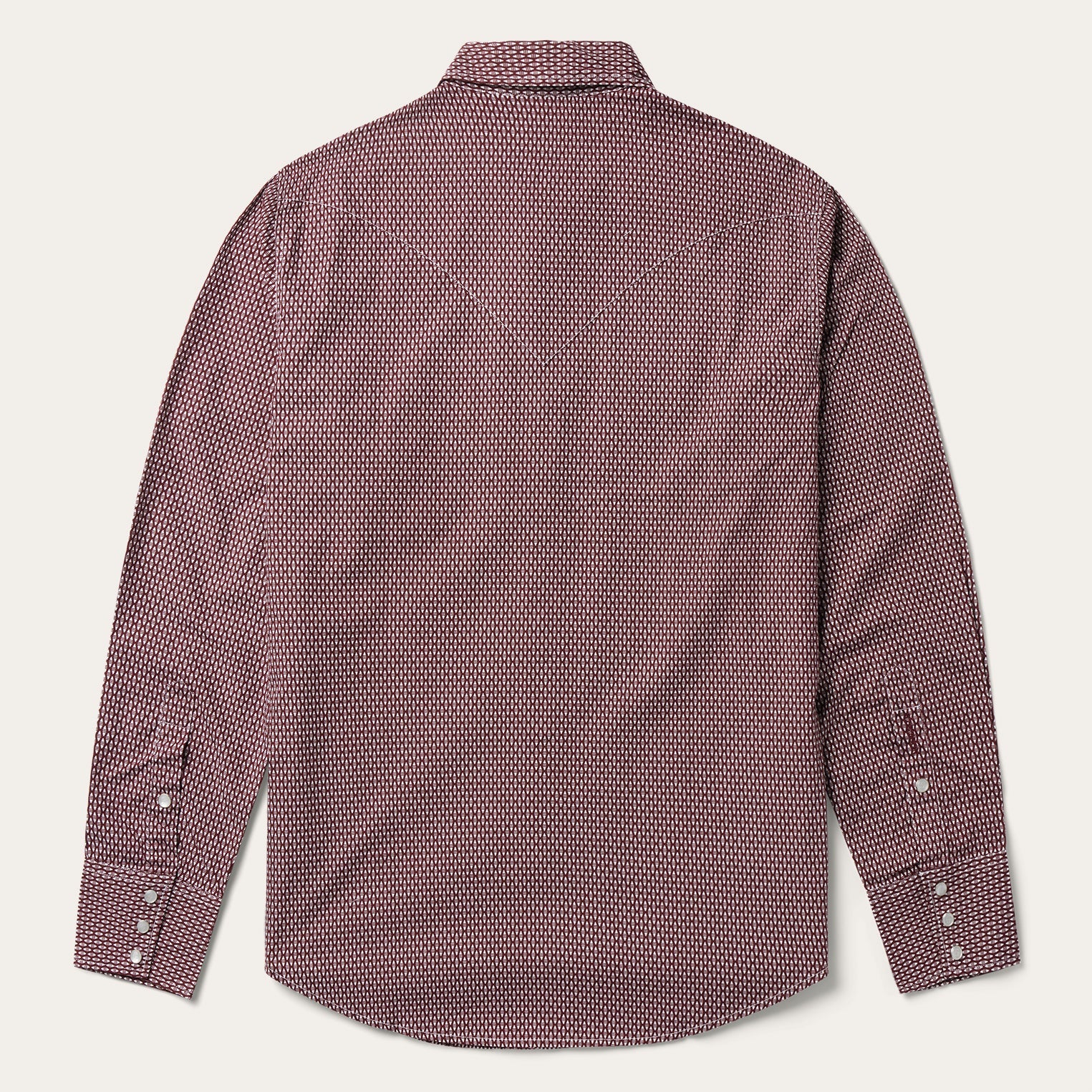 Red Broken Diamond Print Western Shirt / Stetson