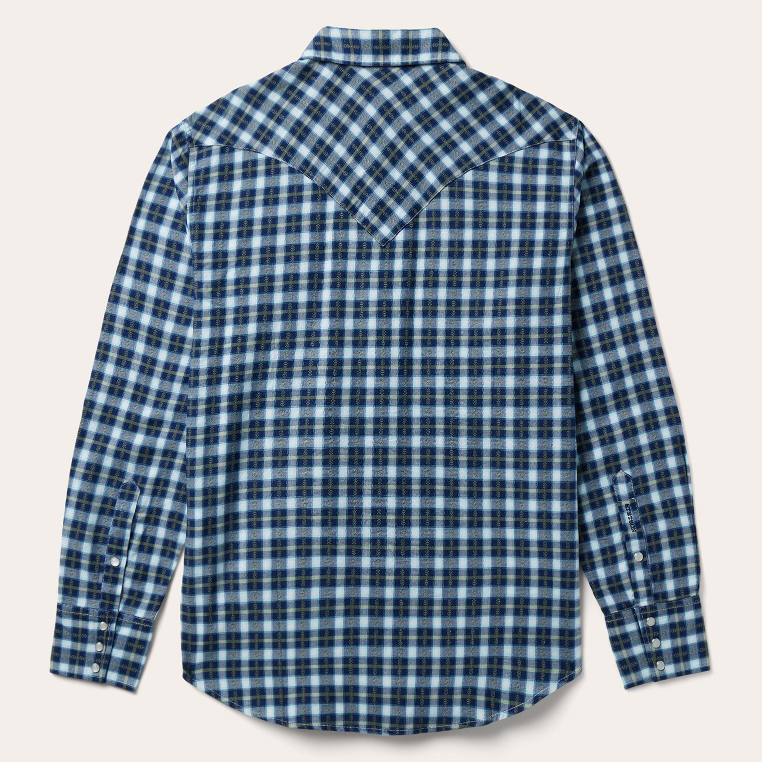 Blue Plaid Twill Dobby Western Shirt / Stetson