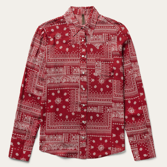 Red Red Bandana Patchwork Shirt / Stetson