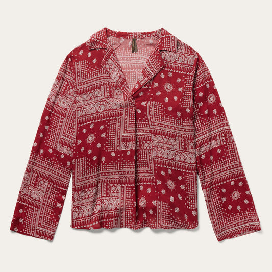 Red Red Bandana Patchwork Blouse / Stetson
