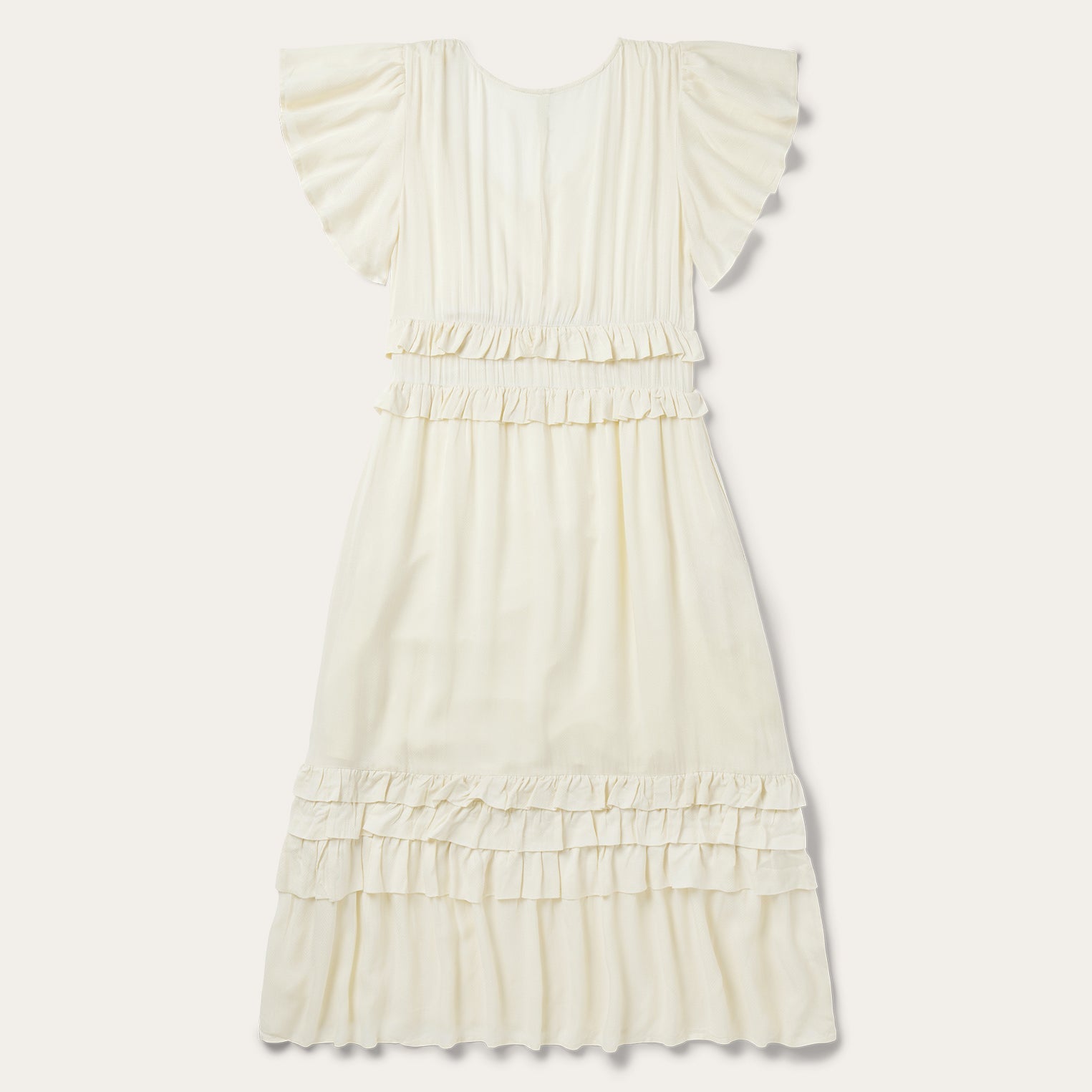 White Cream Herringbone Dress / Stetson