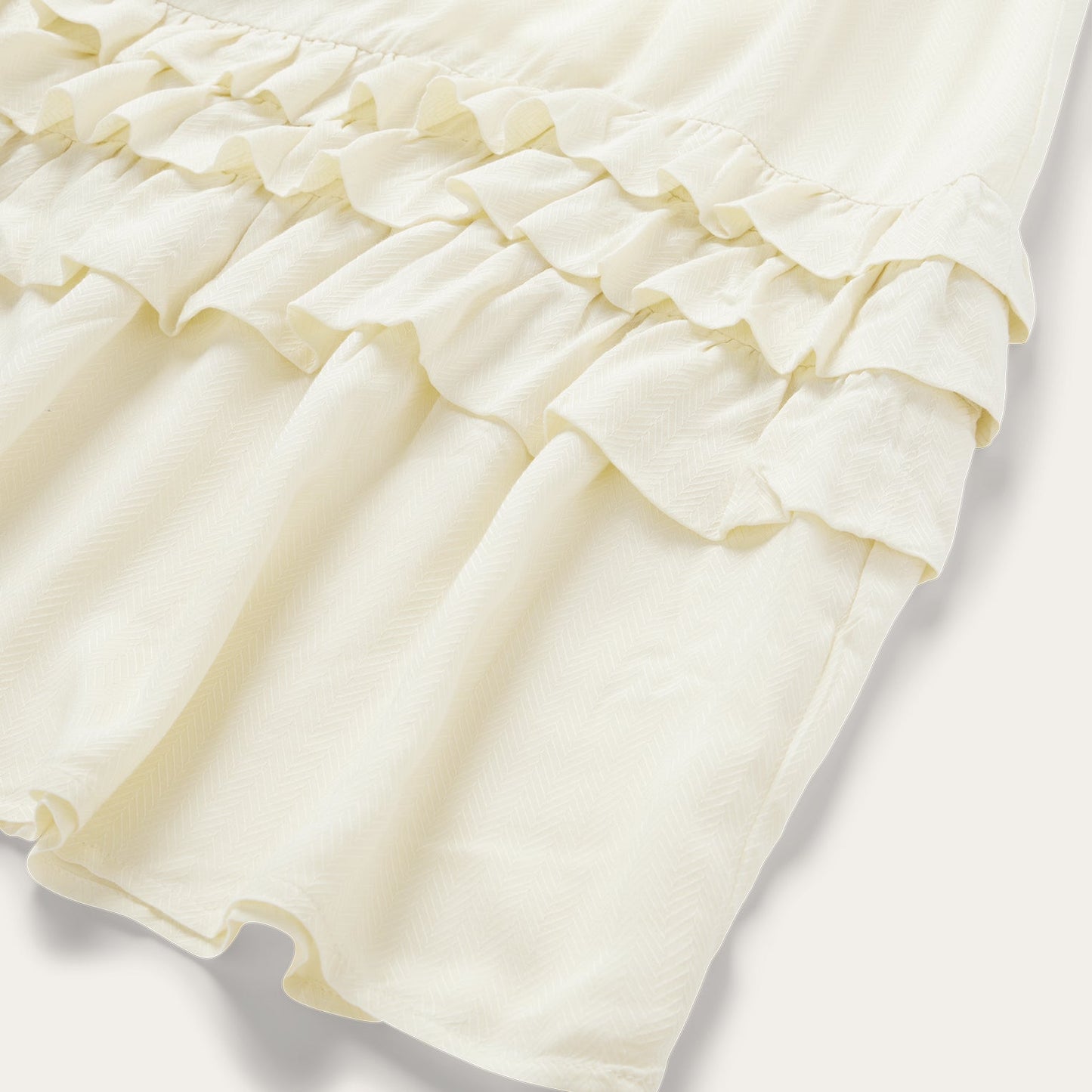 White Cream Herringbone Dress / Stetson