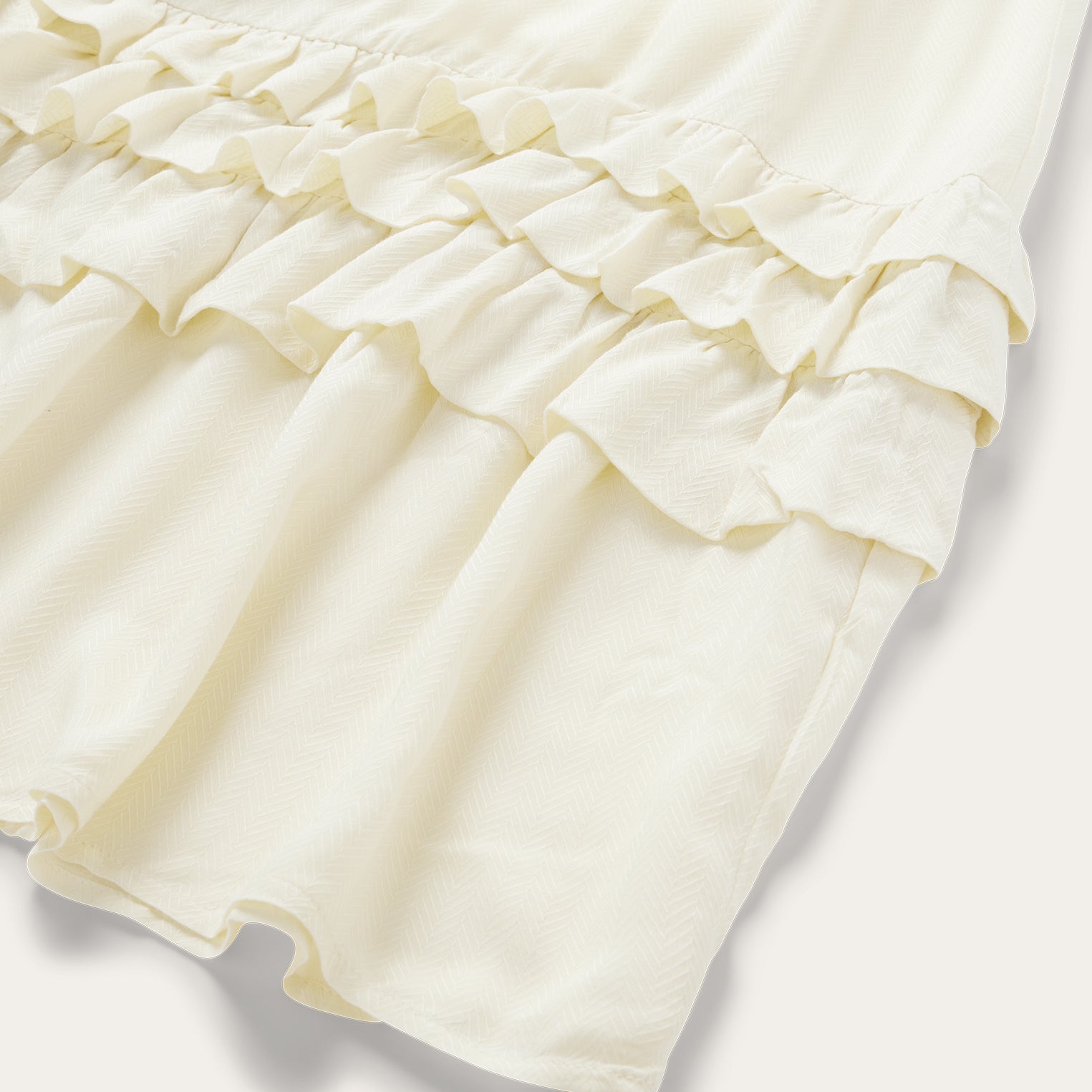 White Cream Herringbone Dress / Stetson