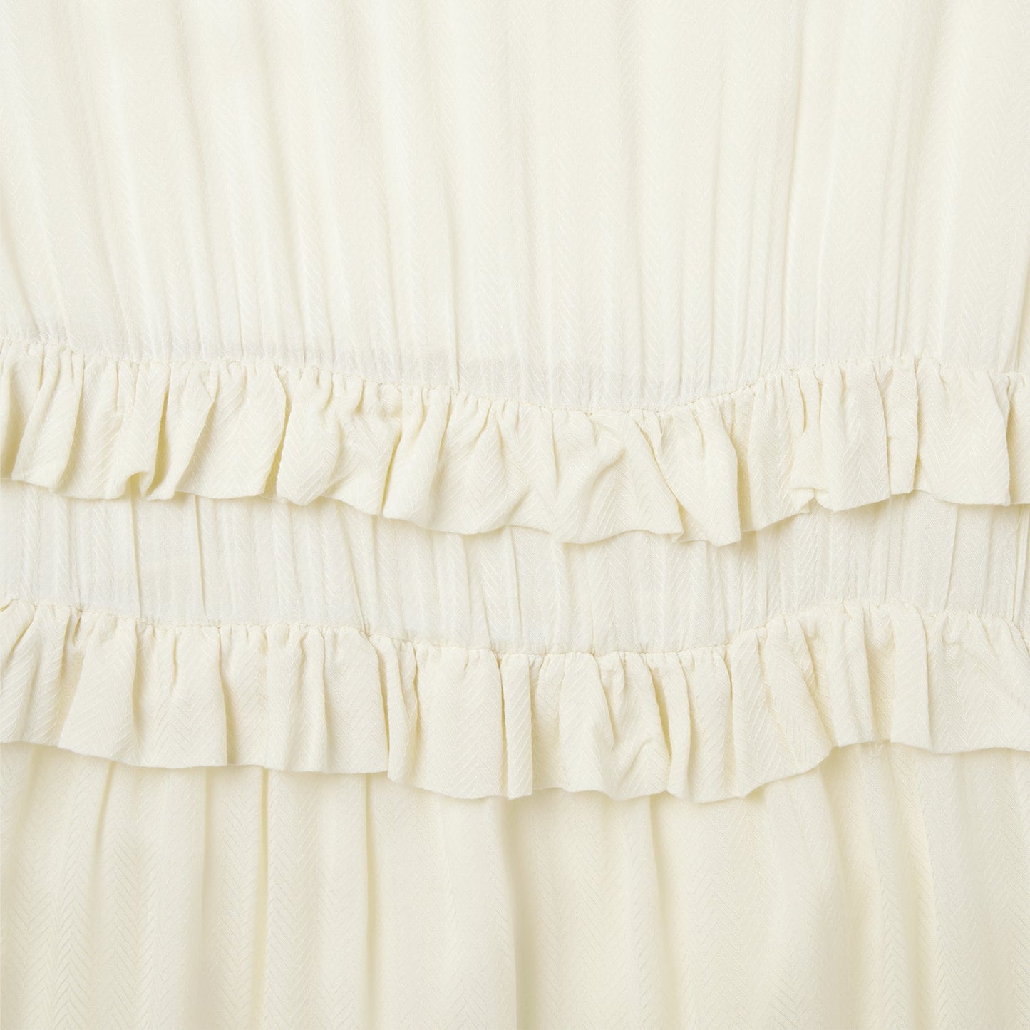 White Cream Herringbone Dress / Stetson