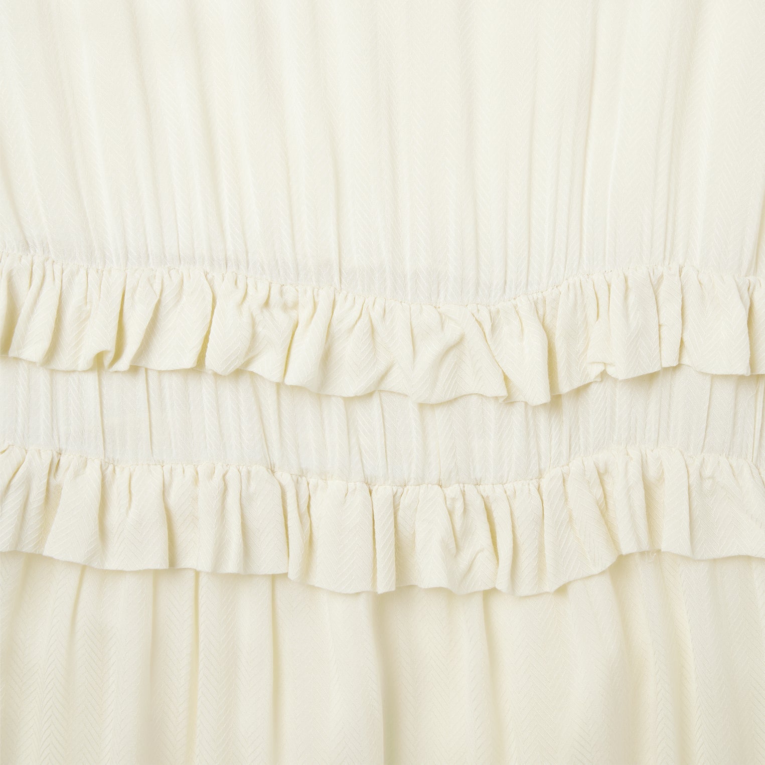 White Cream Herringbone Dress / Stetson