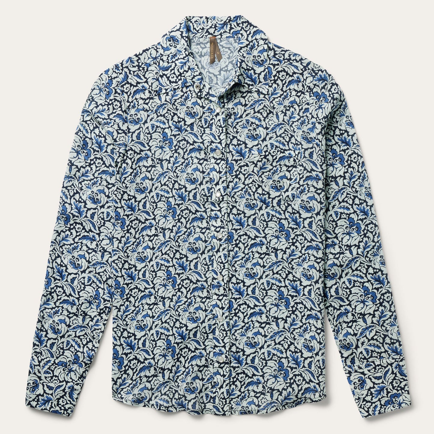 Blue Indigo Tapestry Print Shirt / Stetson