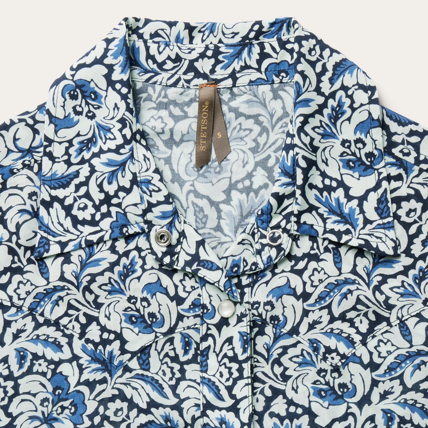 Blue Indigo Tapestry Print Shirt / Stetson
