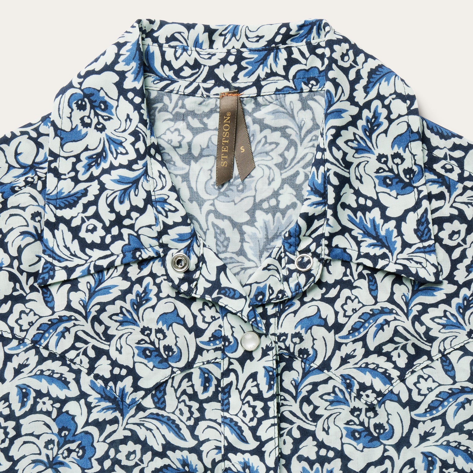 Blue Indigo Tapestry Print Shirt / Stetson
