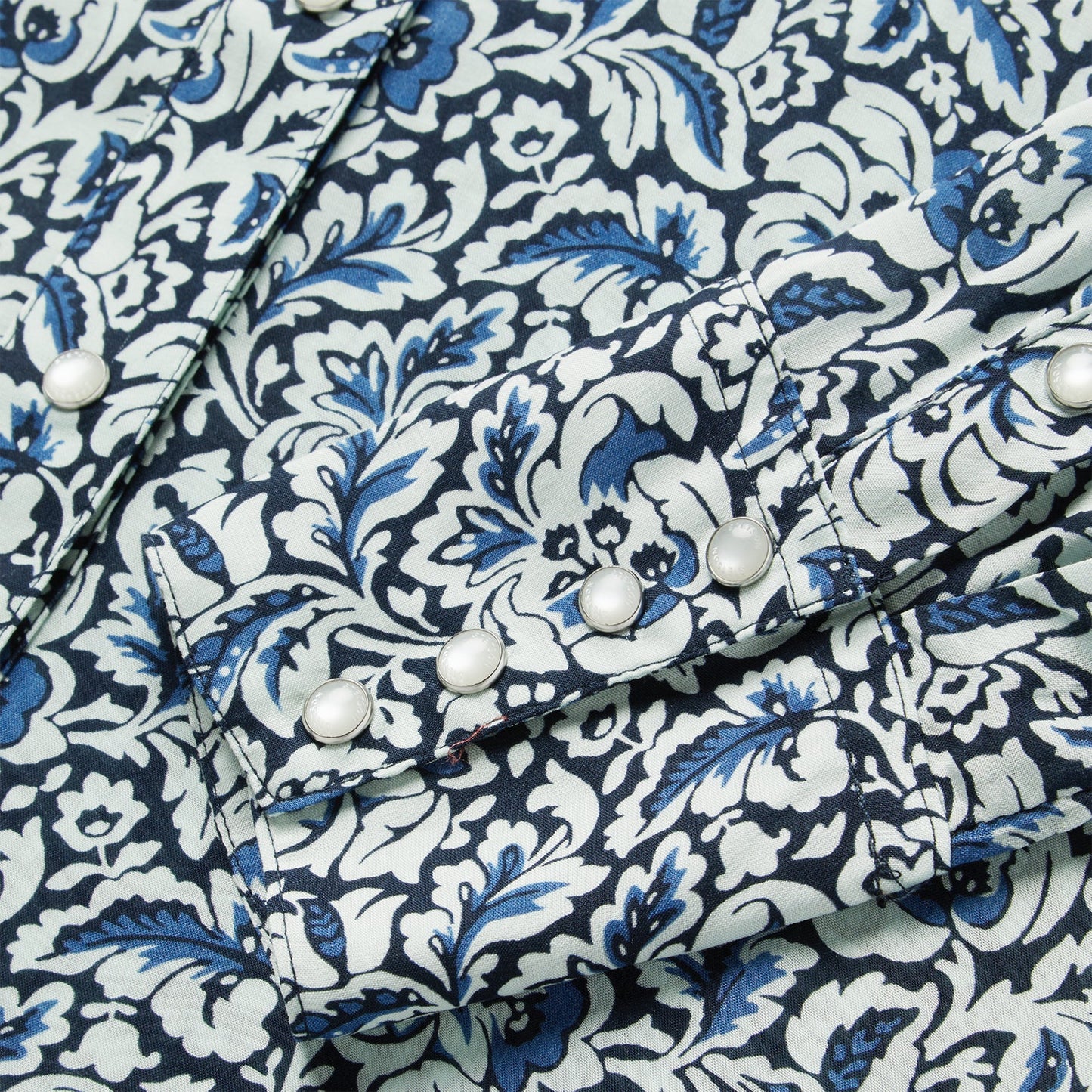Blue Indigo Tapestry Print Shirt / Stetson